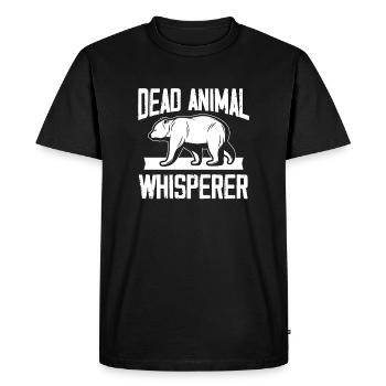 chuchoteur d’animaux morts Design pour un taxidermiste - T-shirt Premium bio Homme - noir - Devant - Nico (187cm)