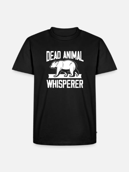 död djur viskare Design för en taxidermist - Ekologisk premium-T-shirt herr - svart