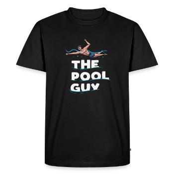 The pool guy Design for a pool swimmer - Men's Premium Organic T-Shirt - black - Front - Nico (187cm)
