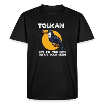 Toucan bet Im the best safari tour guide Design - Men's Premium Organic T-Shirt - black - Front - Nico (187cm)