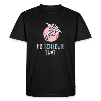 Id schedule that Design for a clinic receptionist - Men's Premium Organic T-Shirt - black - Front - Nico (187cm)
