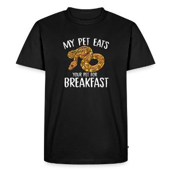 Mon animal mange votre animal pour le petit-déjeuner Conception pour un - T-shirt Premium bio Homme - noir - Devant - Nico (187cm)