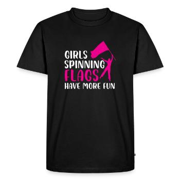 Girls flags have more fun - Men's Premium Organic T-Shirt - black - Front - Nico (187cm)