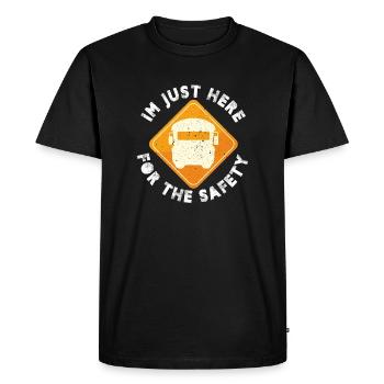 Sur le Just Here For The Safety - School Monitor Bus - T-shirt Premium bio Homme - noir - Devant - Nico (187cm)