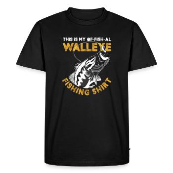 Ceci est mon of-fish-al Walleye Fishing - T-shirt Premium bio Homme - noir - Devant - Nico (187cm)