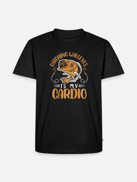 Catching Walleyes is my cardio - Men's Premium Organic T-Shirt - black