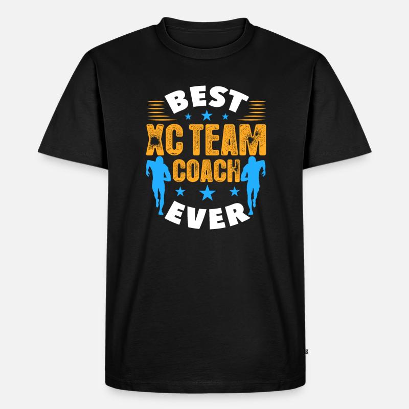Best XC team coach - Männer Premium Bio T-Shirt - Schwarz
