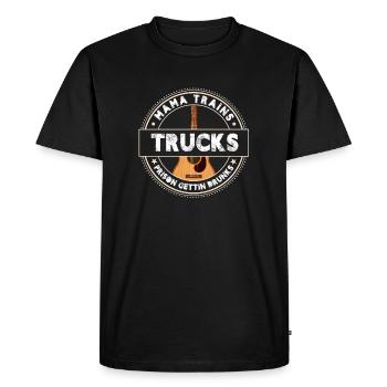 Maman entraîne des camions à la prison en train de se saouler - T-shirt Premium bio Homme - noir - Devant - Nico (187cm)