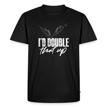 I'd double that up sneakers - Men's Premium Organic T-Shirt - black - Front - Nico (187cm)