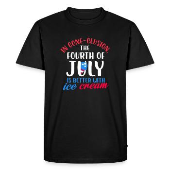 in cone clusion fourth of july Design - Men's Premium Organic T-Shirt - black - Front - Nico (187cm)