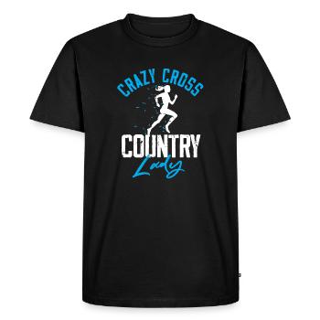 folle cross-country lady Design pour une dame de cross-country - T-shirt Premium bio Homme - noir - Devant - Nico (187cm)