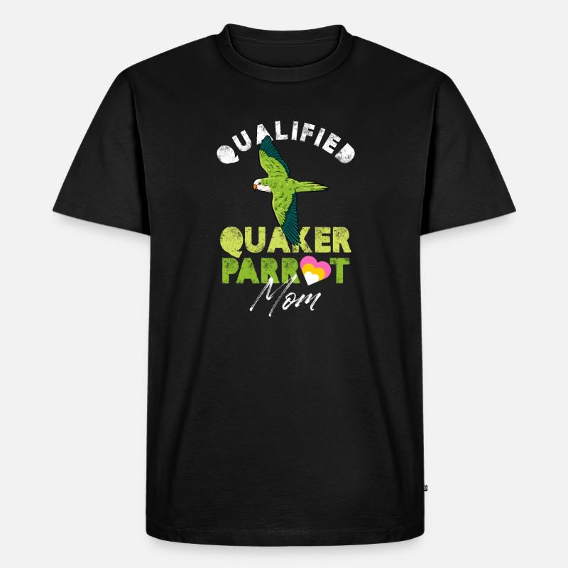 Qualified Quaker parrot Mom - Männer Premium Bio T-Shirt - Schwarz