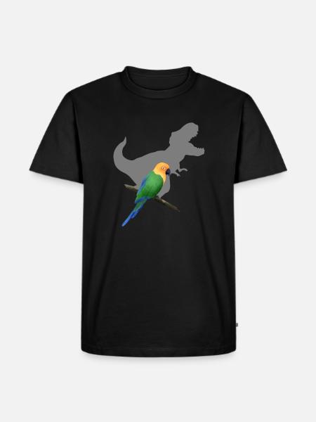 T-Rex shadow parrot - Men's Premium Organic T-Shirt - black