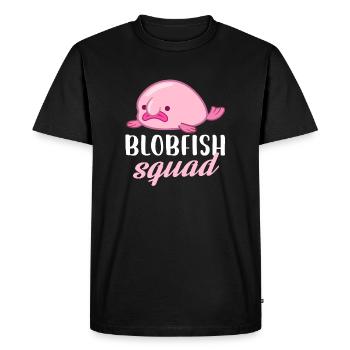 blobfish squad Design for a fish jokes enthusiast - Men's Premium Organic T-Shirt - black - Front - Nico (187cm)