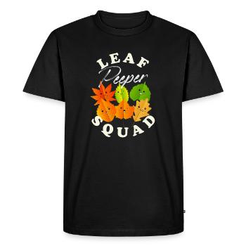 Leaf Peeper Squad Automne Saison Automne Feuilles Peeper - T-shirt Premium bio Homme - noir - Devant - Nico (187cm)