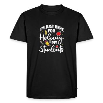 Je suis juste là pour aider mes élèves - T-shirt Premium bio Homme - noir - Devant - Nico (187cm)