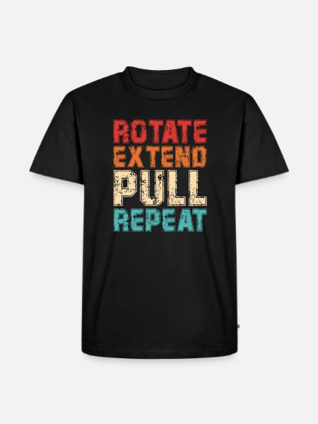 Rotate Extend Pull Repeat - Men's Premium Organic T-Shirt - black