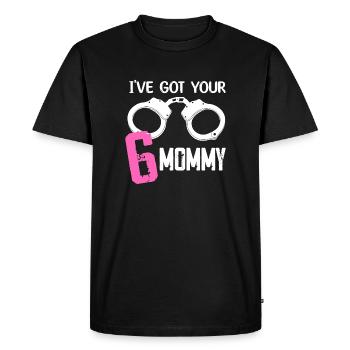 J’ai ta 6 maman Officier de police - T-shirt Premium bio Homme - noir - Devant - Nico (187cm)