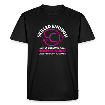 Assez compétent pour devenir une infirmière en soins palliatifs - T-shirt Premium bio Homme - noir - Devant - Nico (187cm)
