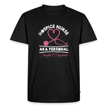 Infirmière en soins palliatifs alias ingénieur en confort personnel - T-shirt Premium bio Homme - noir - Devant - Nico (187cm)