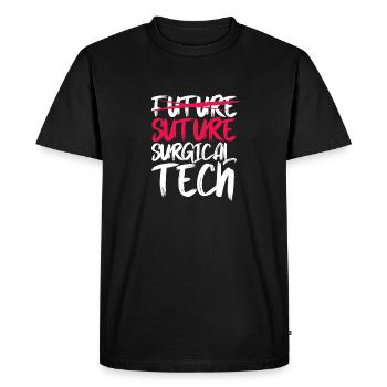 Technologie chirurgicale de suture du futur - T-shirt Premium bio Homme - noir - Devant - Nico (187cm)
