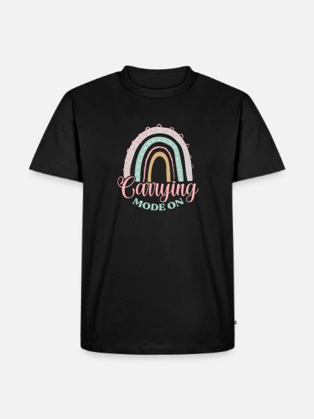 Carrying Mode on Surrogacy Mother - Men's Premium Organic T-Shirt - black