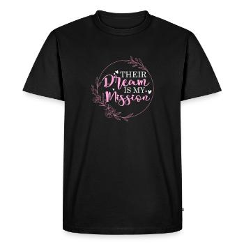 Leur rêve, c’est ma mission Mère porteuse - T-shirt Premium bio Homme - noir - Devant - Nico (187cm)
