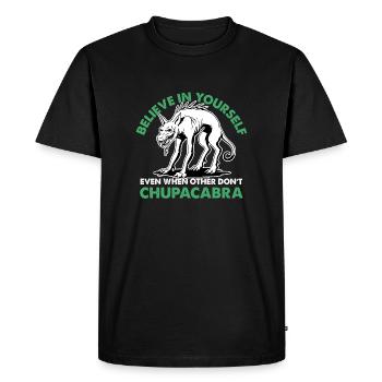 Believe In Yourself Even When Other Don'T - Men's Premium Organic T-Shirt - black - Front - Nico (187cm)