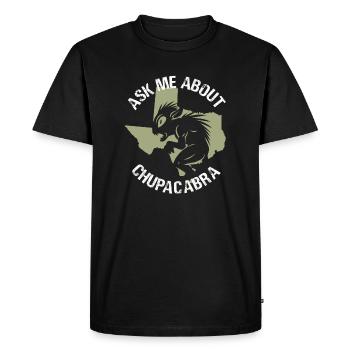 Posez-moi des questions sur Chupacabra Hide Seek Champion Mexicain - T-shirt Premium bio Homme - noir - Devant - Nico (187cm)