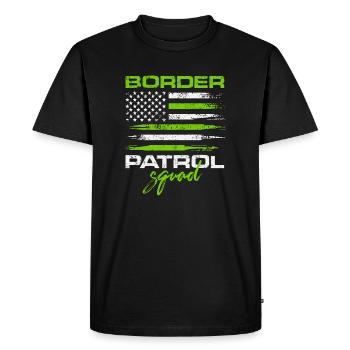 Escouade de patrouille frontalière Usa Patriotism Frontier - T-shirt Premium bio Homme - noir - Devant - Nico (187cm)