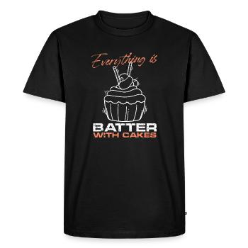Everything Is Better With Cakes Cake Artist - Men's Premium Organic T-Shirt - black - Front - Nico (187cm)