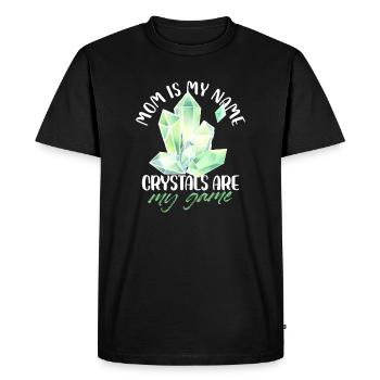 Maman En Mon Nom Les Cristaux Sont Mon Jeu Reiki Guérisseur - T-shirt Premium bio Homme - noir - Devant - Nico (187cm)