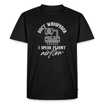 Duct Whisperer Je parle couramment le flux d’air HVAC - T-shirt Premium bio Homme - noir - Devant - Nico (187cm)
