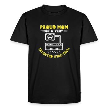 Fière maman d’un air très talentueux HVAC Tech - T-shirt Premium bio Homme - noir - Devant - Nico (187cm)