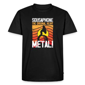 Sousaphone The Original Heavy Metal Sousaphonist - Men's Premium Organic T-Shirt - black - Front - Nico (187cm)