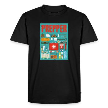 Doomsday Prepper Survivant de l’Apocalypse - T-shirt Premium bio Homme - noir - Devant - Nico (187cm)