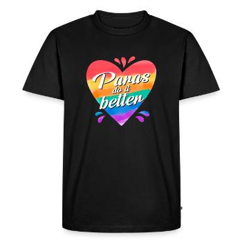 Les paras le font mieux - T-shirt Premium bio Homme - noir - Devant - Nico (187cm)