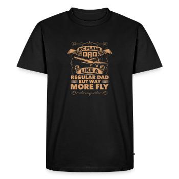 Avion RC Papa Comme un papa ordinaire mais comment voler - T-shirt Premium bio Homme - noir - Devant - Nico (187cm)