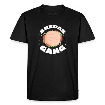 arepas gang Design pour un amoureux de l’arepa - T-shirt Premium bio Homme - noir - Devant - Nico (187cm)