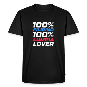 100 percent filipino lumpia lover design - Men's Premium Organic T-Shirt - black - Front - Nico (187cm)