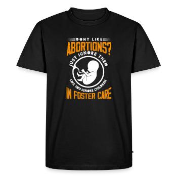 n’aiment pas les avortements placement en famille d’accueil Design - T-shirt Premium bio Homme - noir - Devant - Nico (187cm)