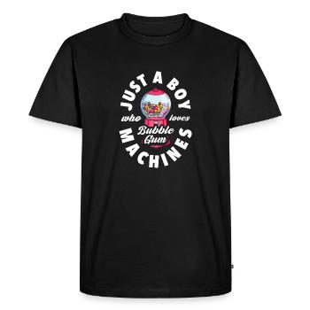 juste un garçon qui aime les machines à bulles Design - T-shirt Premium bio Homme - noir - Devant - Nico (187cm)