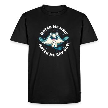 Regardez-moi fouetter Regardez-moi Ray Ray Stingray - T-shirt Premium bio Homme - noir - Devant - Nico (187cm)