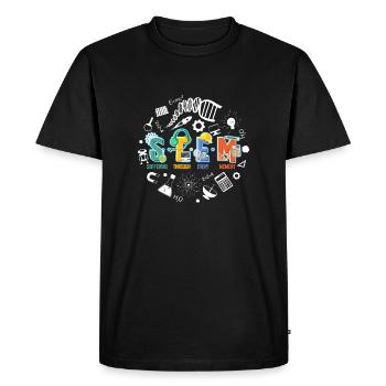 Les STIM souffrent à chaque instant Technologie - T-shirt Premium bio Homme - noir - Devant - Nico (187cm)