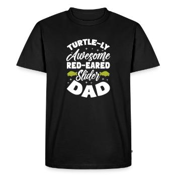 Turtle-ly Awesome Curseurs à oreilles rouges Papa Tortue de compagnie - T-shirt Premium bio Homme - noir - Devant - Nico (187cm)