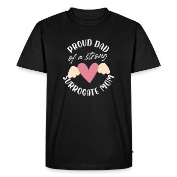 fier papa d’une mère porteuse forte Design - T-shirt Premium bio Homme - noir - Devant - Nico (187cm)