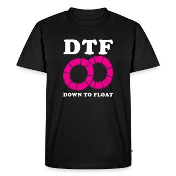DTF descendant à flotteur Conception d’un tubing de rivière - T-shirt Premium bio Homme - noir - Devant - Nico (187cm)