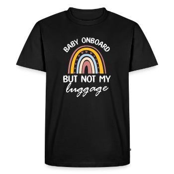 baby onboard but not my luggage Design - Men's Premium Organic T-Shirt - black - Front - Nico (187cm)