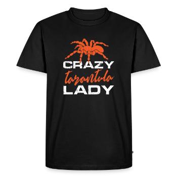 crazy tarantula lady Design for a tarantula fan - Men's Premium Organic T-Shirt - black - Front - Nico (187cm)