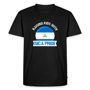 raising kids with nica pride Design - Men's Premium Organic T-Shirt - black - Front - Nico (187cm)